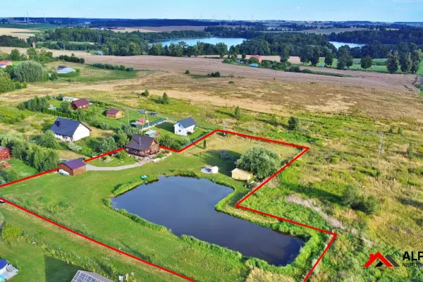 pomorskie, kwidzyński, Gardeja, Jaromierz, Działka z domkiem całorocznym dla wędkarza