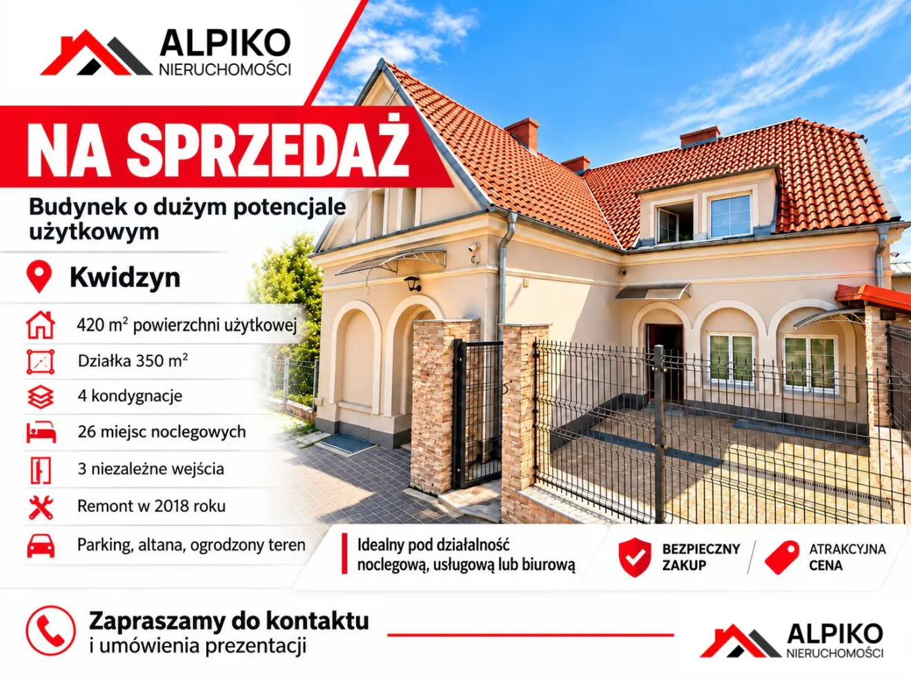 pomorskie, kwidzyński, Kwidzyn, Budynek inwestycyjny w Kwidzynie